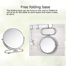 Trucco specchio con luci Modern Fashion Makeup Mirror Specchio ingranditore, Specchio cosmetico 10x Zoom Tavolo doppio lato Top HD Beauty Make Up Mirror Specchio Freestanding Table Top Rasatura LBWARM