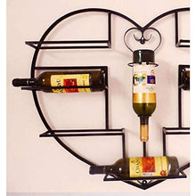PZW Cremagliera Del Vino Semplice e Creativa Arte Del Ferro Stile Retrò Decorazione Bar Caffè Appeso a Parete Espositore per Vino