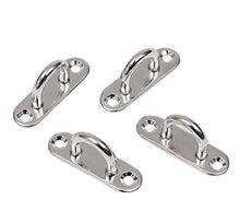 Concisea 2 Pezzi M8 Occhiello Pad,Placca Occhiello in Acciaio Inossidabile Oblungo con 2 Fori,Perfetta per Appendere Vasi di Fiori e Recinzioni