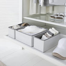 OCEANHOME - Cassettiera a righe, colore: Grigio