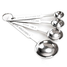 SaySure - 4pcs Stainless Measuring Spoons Tea Coffee Cooking