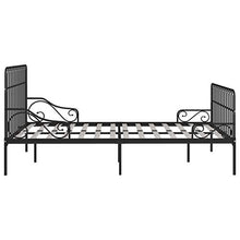 SKM Giroletto con Doghe Nero in Metallo 180x200 cm (27.9kg)