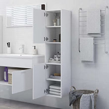 vidaXL Armadio da Bagno Bianco 30x30x130 cm in Truciolato