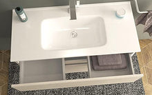 giordanoshop Mobile Bagno Sospeso 100 cm Lavabo e Specchio Tavassi Giove Rovere Bianco