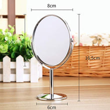 ATUIO - Specchio per Il Trucco, Specchio per Il Trucco Ovale, Specchio da Scrivania con Rotazione di 360 °, Perfetto per Comò o Mobile da Bagno, Argento