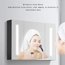 Armadietto A Specchio Armadietto A Specchio Separato Completamente Chiuso Armadietto da Toilette Armadietto da Bagno Specchio da Bagno Multifunzionale (Color : Black, Size : 70 * 65 * 12cm)