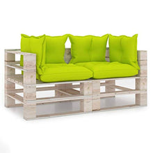 vidaXL Divano da Giardino Pallet 2 Posti con Cuscini in Legno di Pino