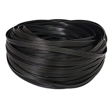 Piatta PE Rattan plastica vimini per sedia reclinabile tavolino da caffè Rattan riparazione mobili (quattro linee/nero/8 x 1,3 mm)