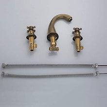 HYY-YY - Rubinetto per lavabo da bagno, in ottone anticato, per bagno e cucina