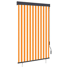 vidaXL - Tenda avvolgibile per esterni, 120 x 250 cm, colore: Bianco/Arancione