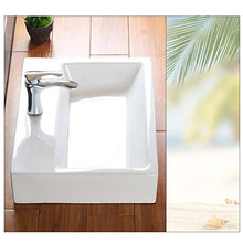 JPOYT-O Oval Lavaggio Bowl Parete inclinata - Ceramica Bianca Contro Parte Superiore del Vaso Montato (Color : Square Basin)
