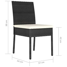 Tidyard Set Mobili in Rattan da Esterno con Tavolino,2 Poltrone e Divano con Cuscini,per Giardino,Terrazza e Balcone,Set Tavolo da Pranzo Esterno