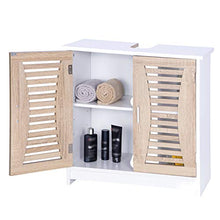 WOLTU Mobile a Terra Sottolavabo Armadietto da Bagno in MDF a 2 Ripiani con Ante 60x30x60,5cm