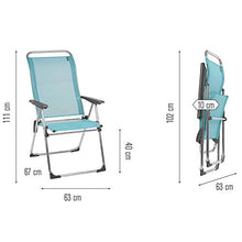 Lafuma Mobilier LFM2772 Sedia Pieghevole, Azzurro, 62.5x67x111 cm