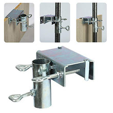 POHOVE - Supporto per ombrellone da giardino, resistente, per terrazza, per ponte, con morsetto e morsetto per ombrellone da spiaggia, per ponte, diametro inferiore a 3,8 cm