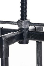 CLP Sgabello Swansea in Legno E Metallo Look Industriale I Sgabello Bar con Poggiapiedi Altezza Regolabile 73-82 CM, Colore:Antico Argento