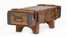Cassapanca in legno di pino, stile antico e rustico, ideale per cottage vintage