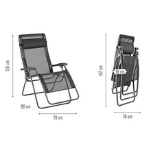 Lafuma LFM2040 Sedia a Sdraio, Nero, XL