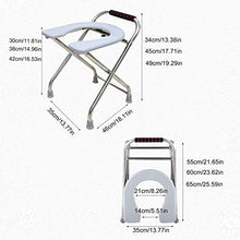 YHNMK Comodino Pieghevole Sedile WC Portatile Sedia vasino Portatile Comoda Sedia da Toilette per Anziani