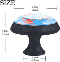 Modello Rosso Granchio Blu Pomelli per Porta Set di 4 Pomelli per Mobili Manopole per Cassetti Cucina Armadio Vetro