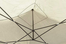 MaxxGarden Gazebo da Giardino, 3 x 6 m, con 6 pareti Laterali, 4 con finestre e 2 Chiuse, giunzioni plastiche, Impermeabile, con picchetti e Corde di Tensione, Taupe