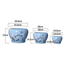 ZHILIAN® Vaso da Piantare di Piante in Vaso da Esterno (Colore : Blu, Dimensioni : 16x14.5cm)