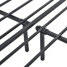 [en.casa] Struttura Letto in Metallo con Testiera Bassa 180 x 200 cm Letto Matrimoniale King Size - Nero