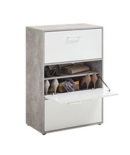 FMD möbel Dama A1 Cassettiera, 69X38X99 H cm, Grigio, Bianco, Nobilitato