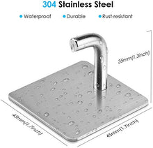 Ganci per asciugamani, ganci autoadesivi in acciaio inossidabile per bagno, WC, cucina, ufficio, senza perforazione 6 pezzi