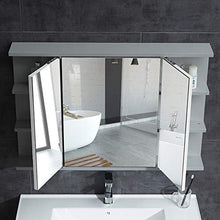 SXFYZCY Mobile Specchio da Bagno con Lampada a Specchio Mobile Specchio a Scomparsa, Mobile Specchio da Bagno con Mobile Contenitore Specchio da Bagno