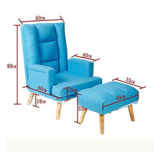 LIYONG Poltroncina Pieghevole per Salotto con Divano Pigro Poltrona 8 Colori (Color : Light Blue)