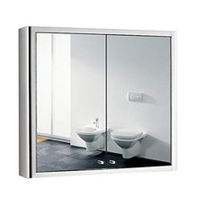 Armadietti a specchio Da Bagno in Acciaio Inossidabile Armadietto Bagno Doppia Porta Mobile Contenitore Multifunzionale A Strati Impermeabile E Resistente All'umidità