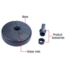 Qjuegad - Base per Ombrellone da Giardino,Forma Rotonda Riempibile con Acqua Sabbia Ombrello e Supporto per Ombrellone da Giardino, Terrazze e Balconi, Dimensioni 38x14 cm