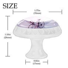 Rosa della bicicletta 4 PCS Pomelli per Porta, Pomolo per Mobile, Pomelli per Mobili con Viti, Maniglia per Armadietto, Pomelli per Porta, Pomelli per Cassetti per Porta, Armadio, Cassetto e Credenza