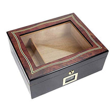 ZYING Legno Cigar Box Desktop Humidor - Cigar Box Desktop Cedar Humidor Trasparente Glass Window buona Tenuta