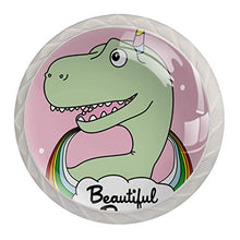 Maniglie per cassetti Manopole per cassetti Manopole rotonde Confezione da 4 per armadietto, cassetti, cassettiere, cassettiere ecc - Dinosauro