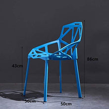 DIEDZ Sgabello per Scarpe Sedia da Pranzo Fashion Fast Restaurant Sedia Rettangolare Plastica Semplice Moderno Creativo Nordic Leisure Home (Colore: Blu)
