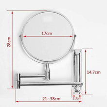 CENPEN Specchio da parete per il trucco Bagno a parete Rocker Specchio pieghevole 7 pollici Specchio bifacciale (Colore: Argento, Dimensioni: 17,8 cm)