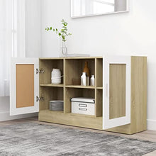vidaXL Credenza Bianco e Rovere Sonoma 120x30,5x70 cm in Truciolato