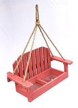 Lampade-Fiori Altalena 14B248-9 Altalena da Giardino 39 cm Mangime per Uccelli o Porta-Piante (Rosso)