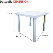 Luxurygarden Tavolo da Esterno in Resina, Quadrato 4 Posti, per Giardino Balcone Terrazza e Bar | 80x80x72h (Bianco)