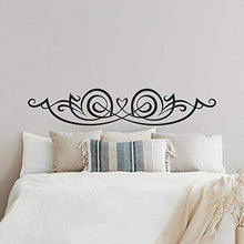 T-MK436 - Adesivi per testiera del letto, 28 x 140 cm, colore: Nero
