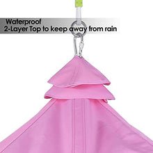Femor Tenda da Gioco, Amaca da Altalena per Bambini, Tenda Mobile con Luci a LED, Impermeabile e Resistente ai Raggi UV, Sale Giochi per Bambini Interne ed Esterne, Regalo per Bambini (Rosa)