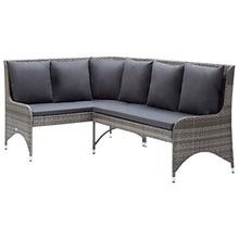 vidaXL 2X Divani Angolari da Giardino Arredo Sofà Dormeuse Esterno Divanetti Chaise Longue Poltrone Canapè Salotto in Polyrattan Nero