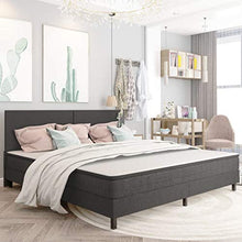 FAMIROSA Letto a Molle Grigio Scuro in Tessuto 200x200 cm-4711