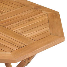 Festnight Tavolo da Giardino Rotondo Pieghevole 85 cm in Legno Massello di Teak Tavolo Sala da Pranzo