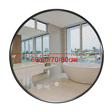 Specchio da Parete per Bagno A LED con Cornice Nera, Specchio da Bagno Retroilluminato, con Interruttore A Sfioramento, 50/60/70/80 cm, Luce Bianca/Calda