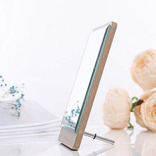 Specchio per trucco di legno dello specchio di trucco dello specchio di legno del trucco dello specchio di trucco di legno di LAINGJIEDesktop Specchio di trucco rettangolare sveglio sveglio di trucco
