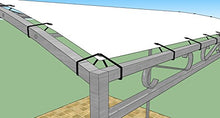TUTTOPERGOLE Ricambio Telo PVC Bianco 300 CM X 250 CM per Gazebo Pergola in Ferro