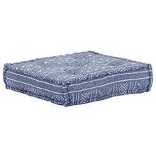 vidaXL Pouf Modulare a 2 Posti Convertibile Divano Morbido Comodo Imbottito Spesso Esotico Sofa Agrippina Poltrona Pouf Indaco in Tessuto
